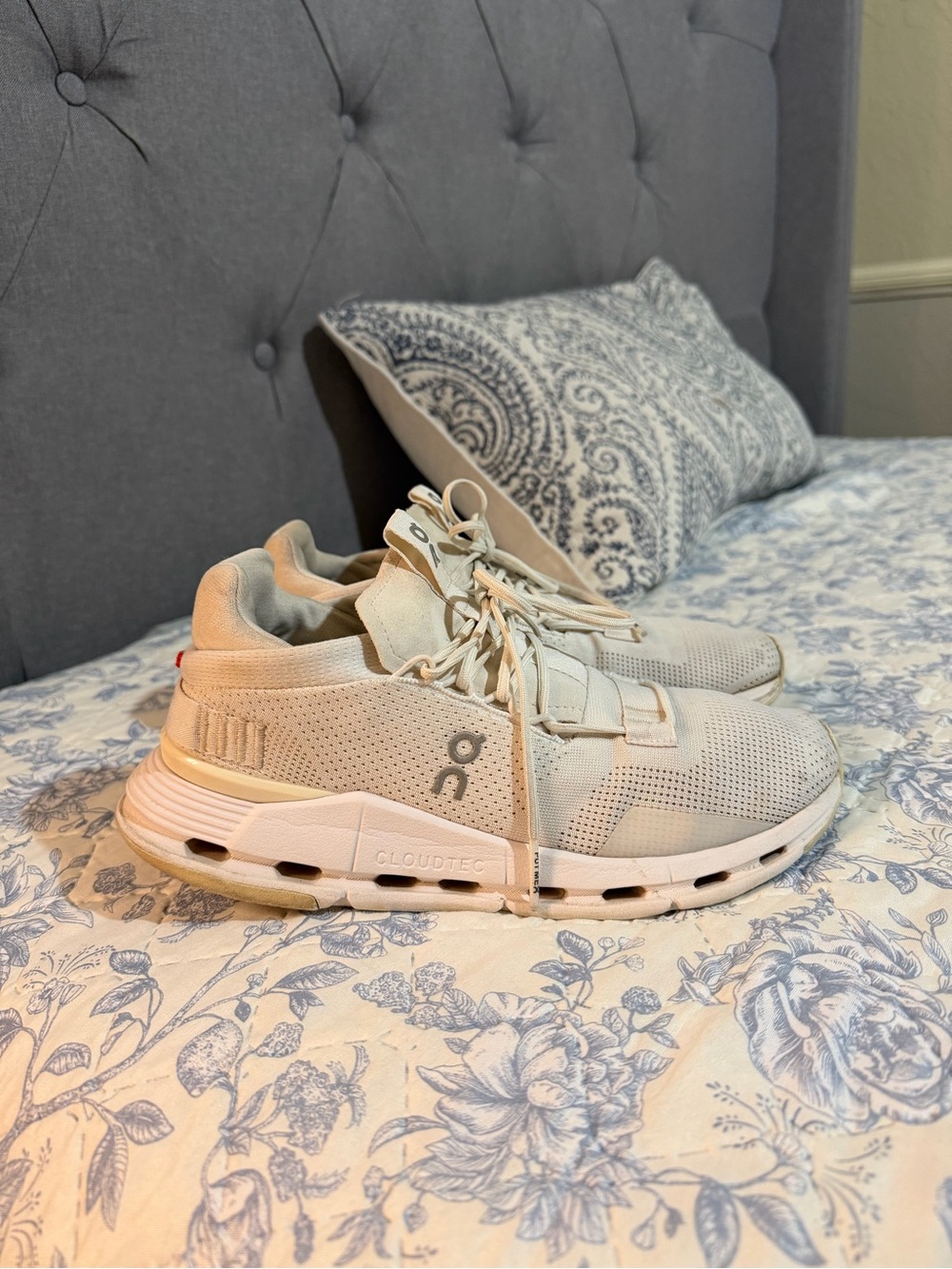 On CloudTec Cloud Shoes in Light Beige - Women's Athletic Sneakers